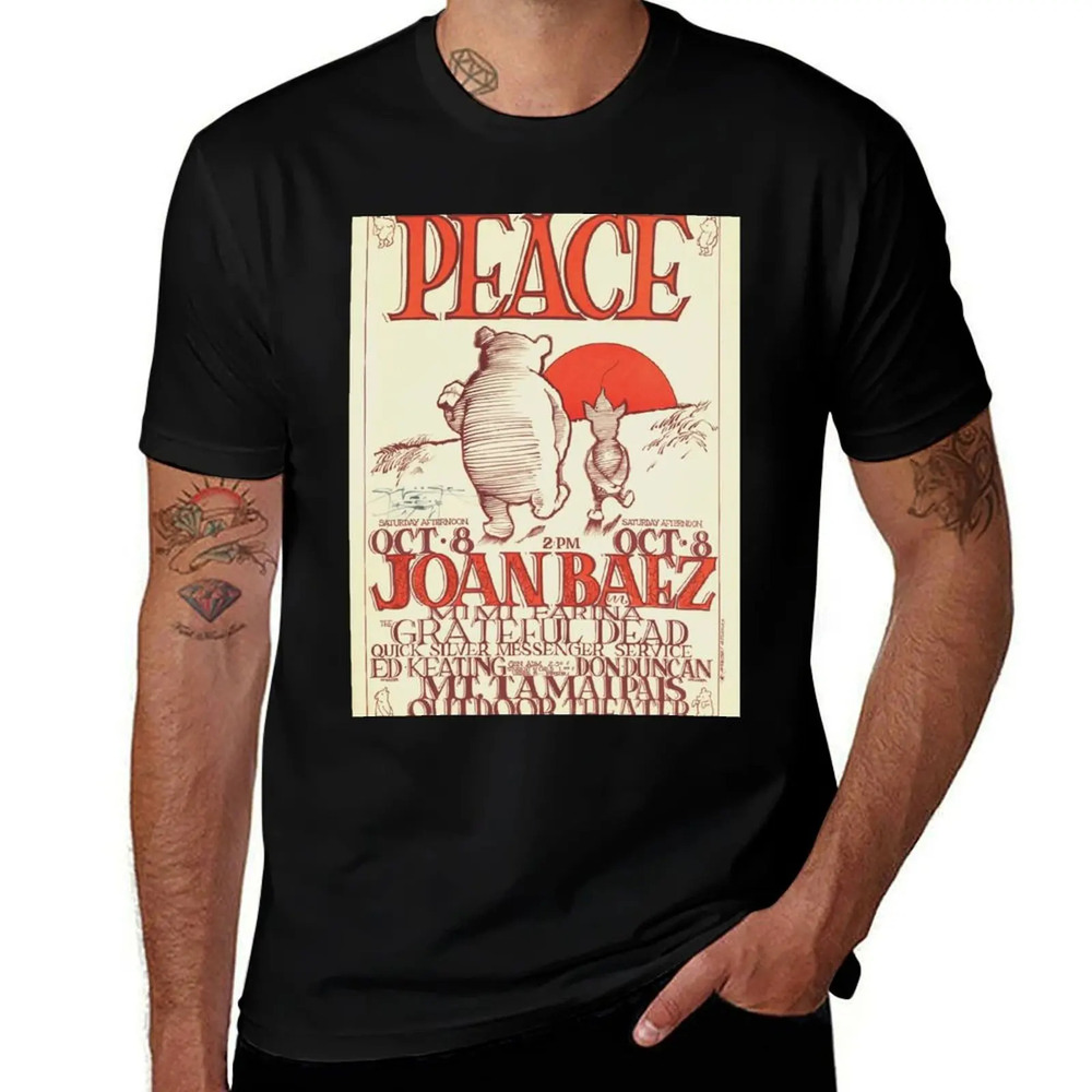 Joan Baez T-Shirts Unisex Black Joan Baez T-Shirts